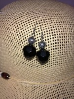 Pendientes abalorio negros