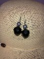 Pendientes abalorio negros